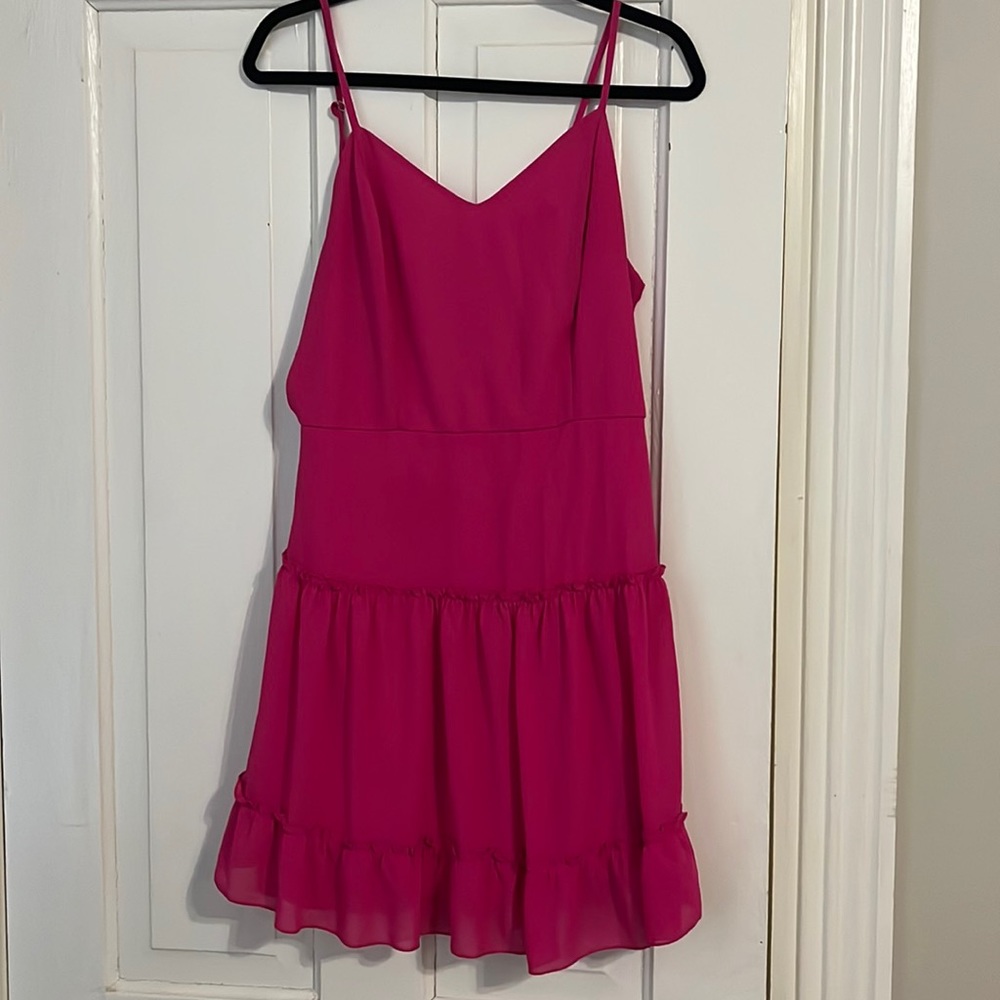 Hot pink she sky dress